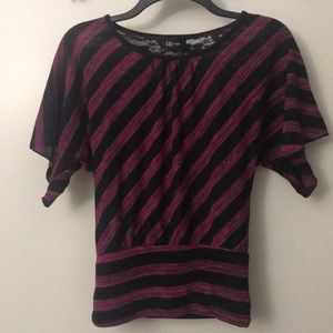 Iz Byer Pink and black blouse